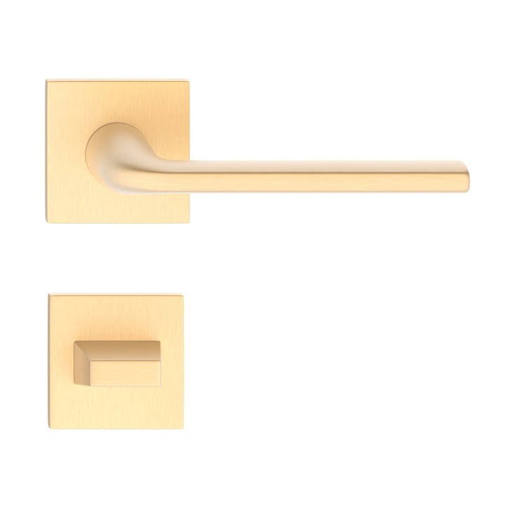 Maner usa model BELLA Q slim auriu satin mat rozeta wc