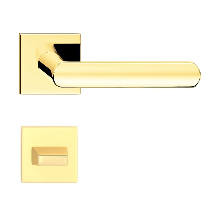 Maner usa model Luna Q slim auriu lucios rozeta wc