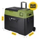 Frigider turistic electric portabil, 47.3 litri, Mountain Goat, XTREME, doua prize pentru casa si masina, afisaj digital, material robust, nu ocupa mult spatiu, ideal pentru calatorii sau soferi de camion, greutate redusa, 61 × 37.8 × 55 cm, Negru/Verde
