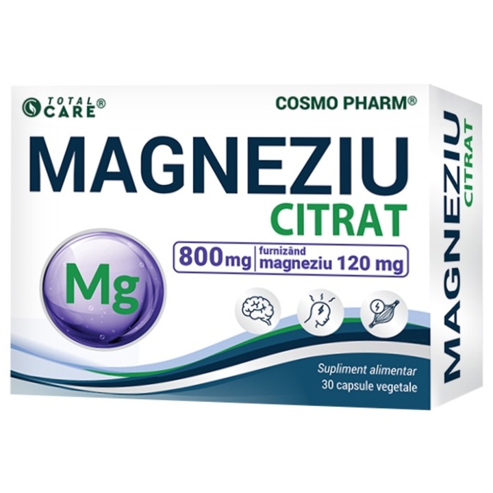 Magnézium-citrát étrend-kiegészítő – Cosmo Pharm, 30 növényi kapszula