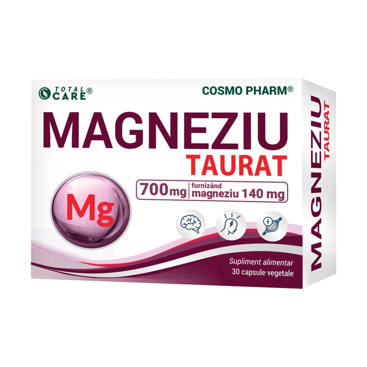 Magnézium-taurát étrend-kiegészítő – Cosmo Pharm, 30 növényi kapszula
