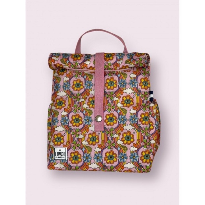 Geanta de pranz The Lunch Bags 2.0 Flori, sistem de izolatie termica, impermeabila, 21x16x24cm