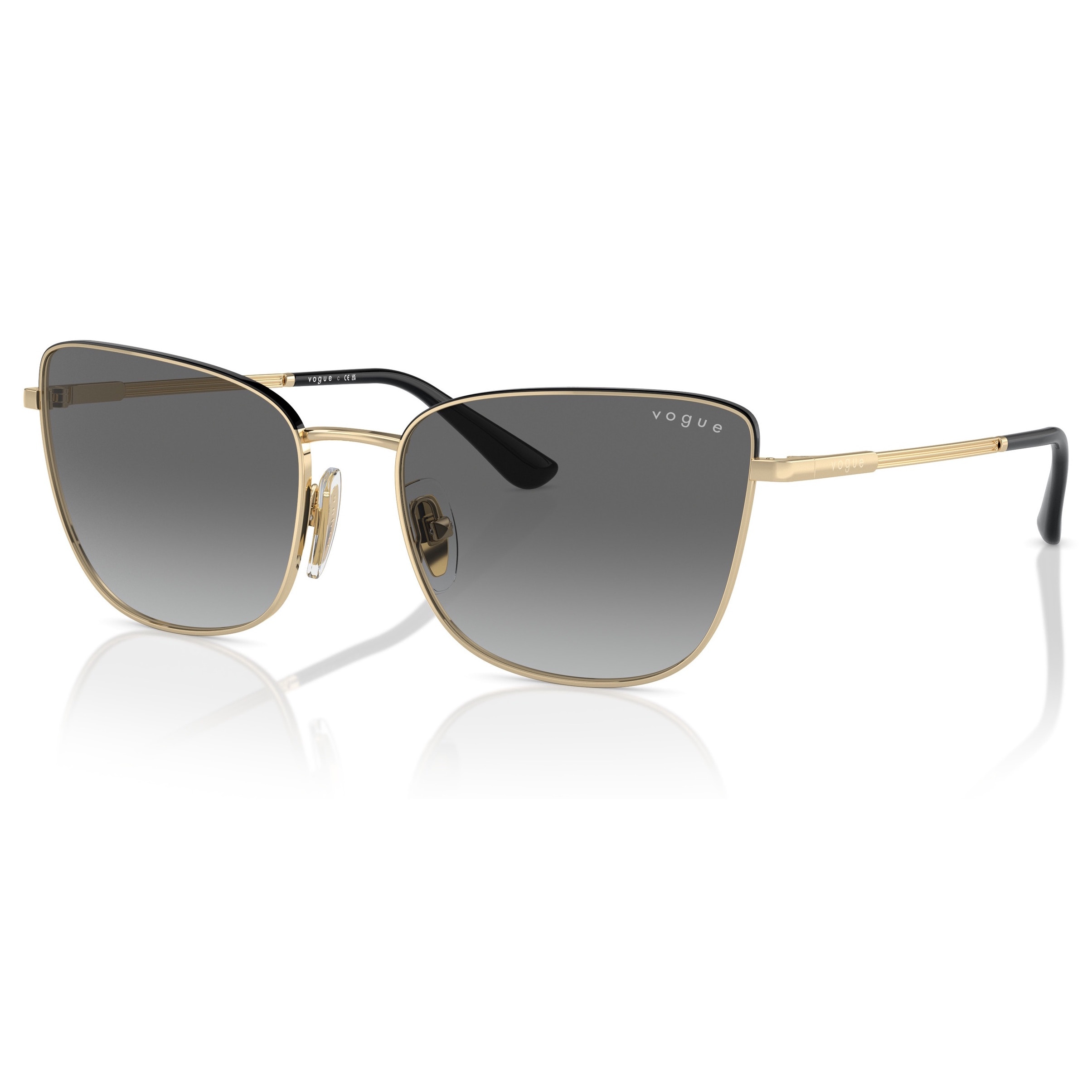 Vogue, Ochelari de soare cat-eye, Auriu, 56-17-140