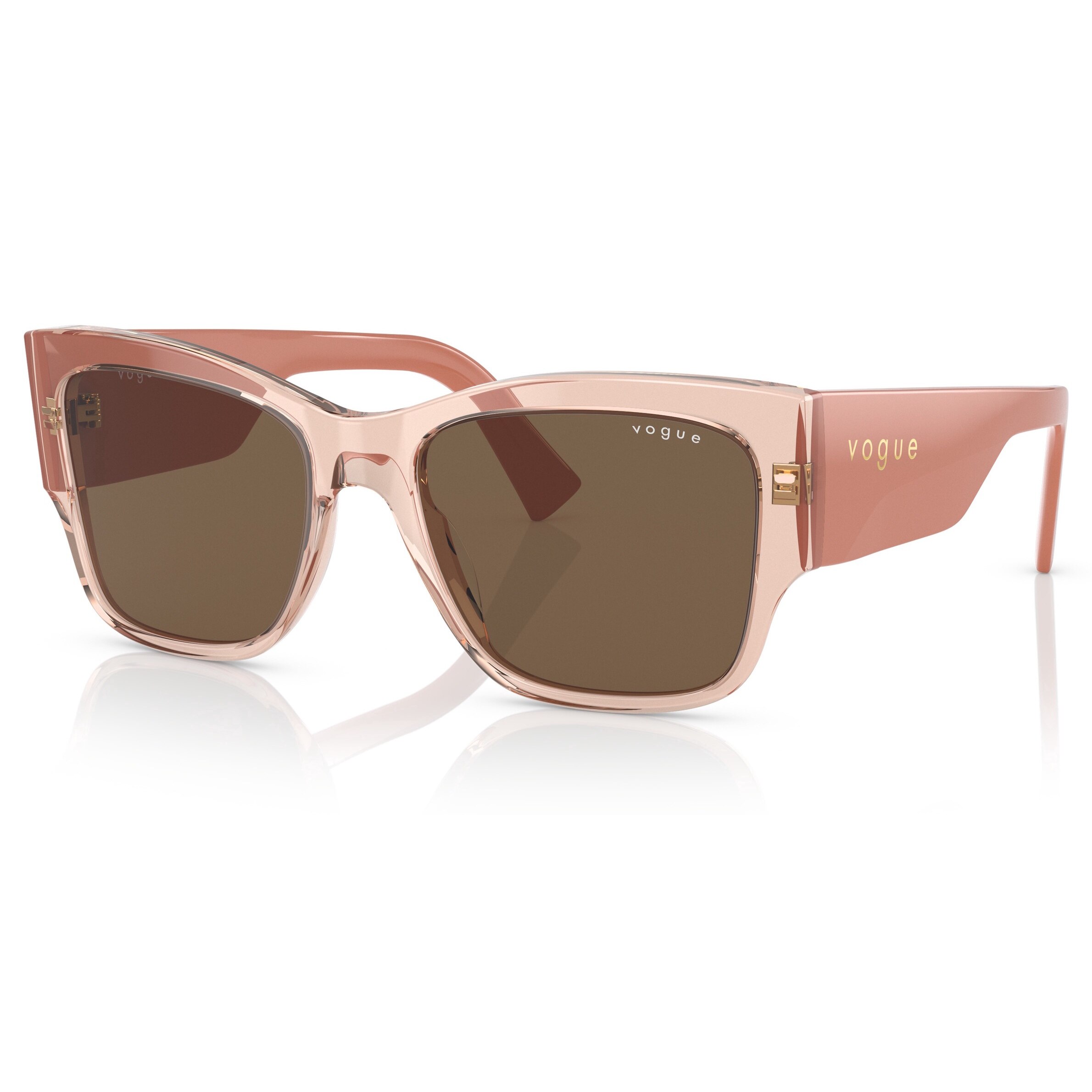 Vogue, Ochelari de soare patrati cu logo, Portocaliu, 54-18-140