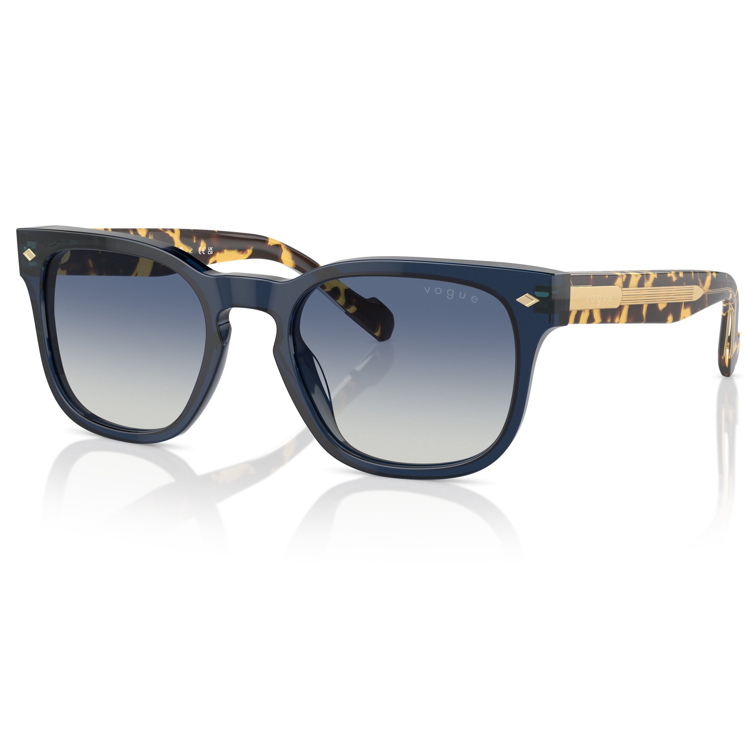 Vogue, Ochelari de soare patrati cu lentile degrade, Albastru, 53-21-145