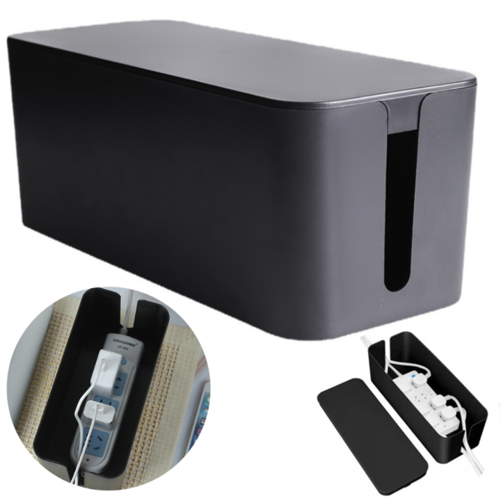 Cablu prelungitor si organizator de cabluri, M, 32 cm, Negru