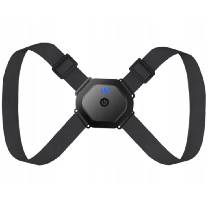 Orteza electrica pentru clavicula, reglabila pentru umeri, centura de sprijin, corector de postura cu vibratii inteligente