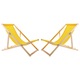Set 2 sezlonguri cu masuta Woodok, galben-bej