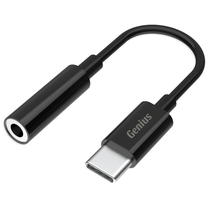 Genius ACC-C100 3, 5mm audio jack to USB-C Black, 249714, Speciális átalakító
