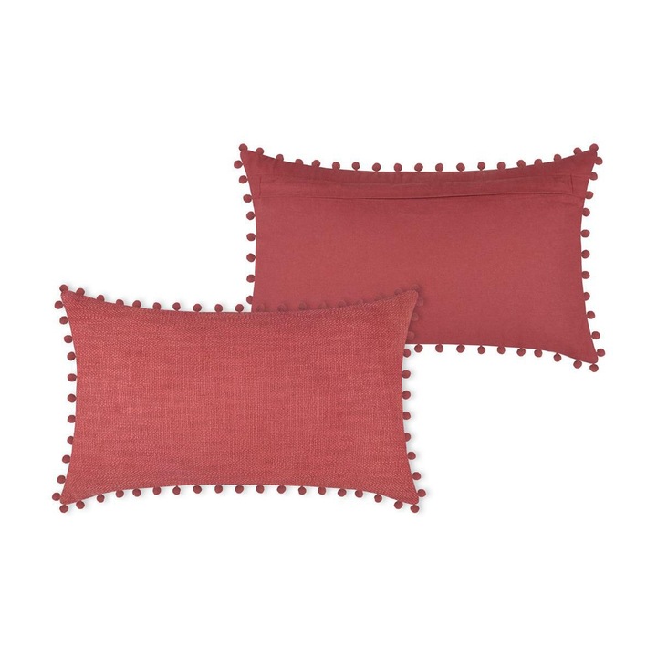 Perna, Stof, Medie, Dreptunghi, 50 x 30, Bumbac, Poliester, Husa detasabila, Portocaliu