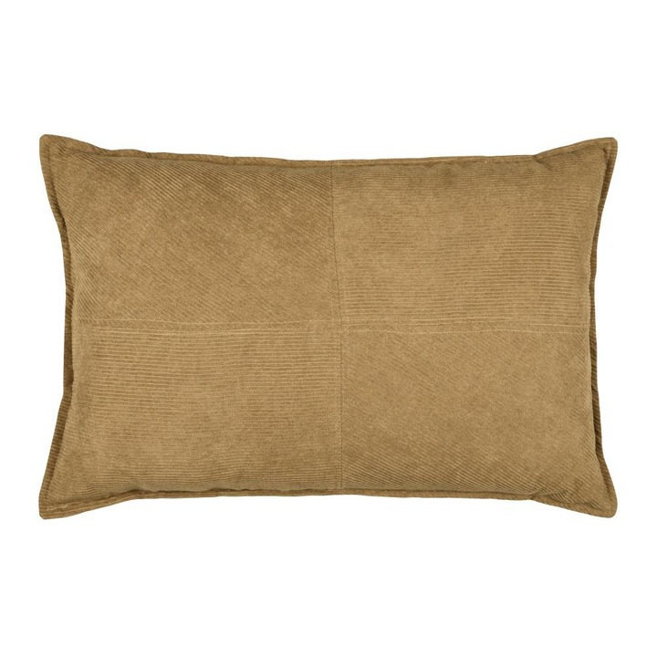 Perna, Stof, Medie, Dreptunghi, 60 x 40, Bumbac, Poliester, Husa detasabila, Bej
