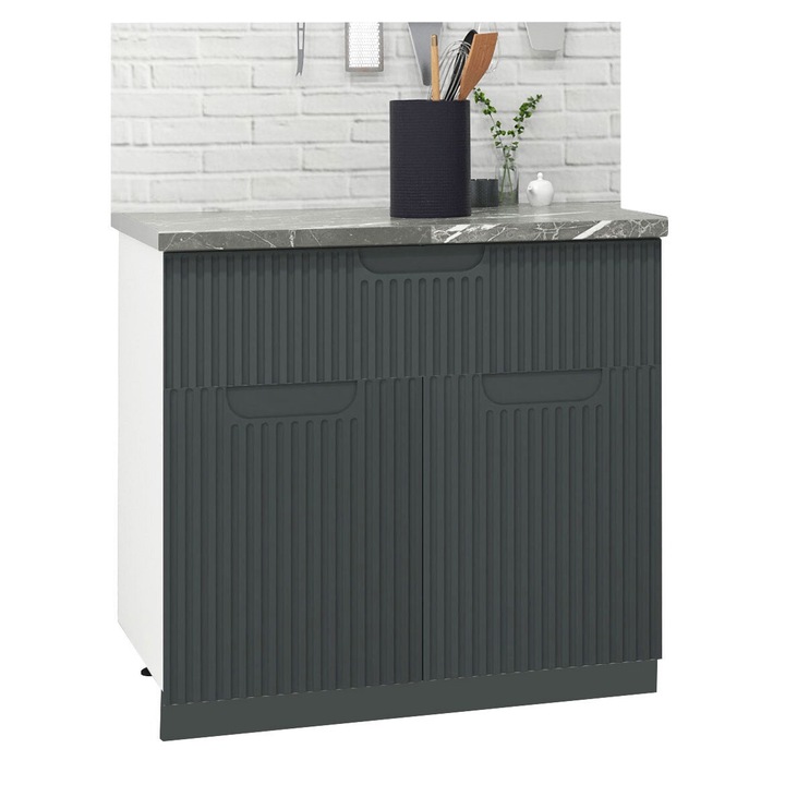 Corp inferior MDF de bucatarie, Seria Space, Badenmob, 80x50x78cm, Antracit