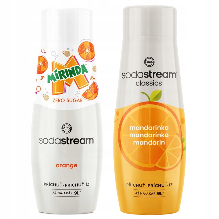SODASTREAM Mirinda Zero + Tangerine sirop saturator set 2 buc 2x 440ml