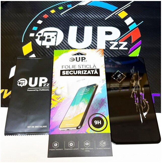 Folie Sticla Securizata Upzz® Rinbo Compatibila Cu Samsung Galaxy A56, AntiStatic, Full Cover, Full Glue