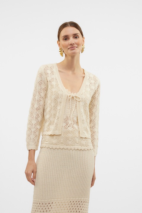 Vero Moda, Къса шпиц жилетка, Крем