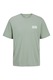 Jack & Jones, Organikuspamut póló gumis logóval, Világoszöld