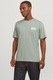 Jack & Jones, Organikuspamut póló gumis logóval, Világoszöld