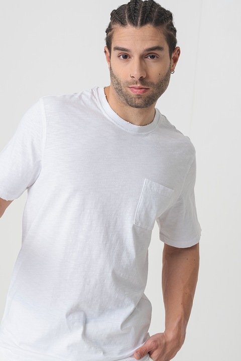 Only & Sons, Kerek nyakú pamutpóló, Fehér