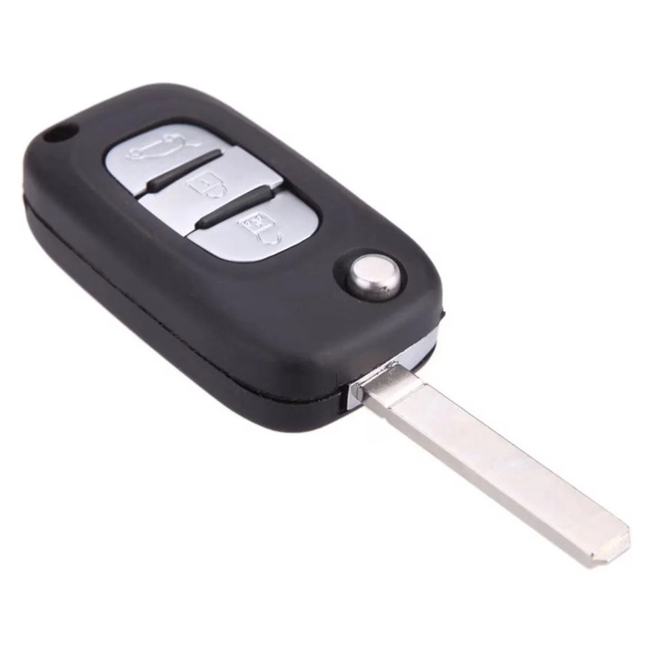 Carcasa cheie auto tip briceag Techstar pentru Renault – 3 butoane, compatibila cu Clio, Megane, Kangoo, Fluence