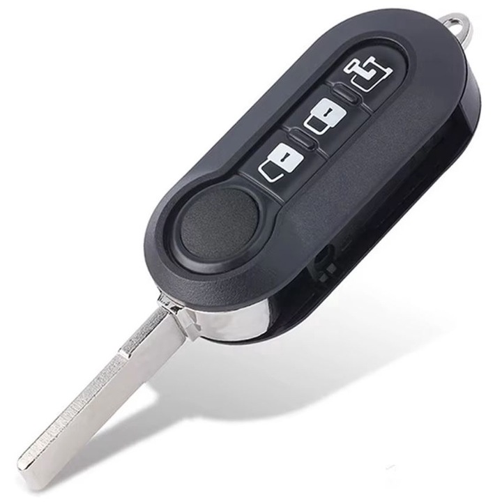 Carcasa Cheie Auto Techstar cu 3 butoane, compatibila Fiat Autoutilitara, Fiat Ducato, Fiat 500, Citroen Jumper, Peugeot Boxer, Dodge Ram, Lamela SIP22