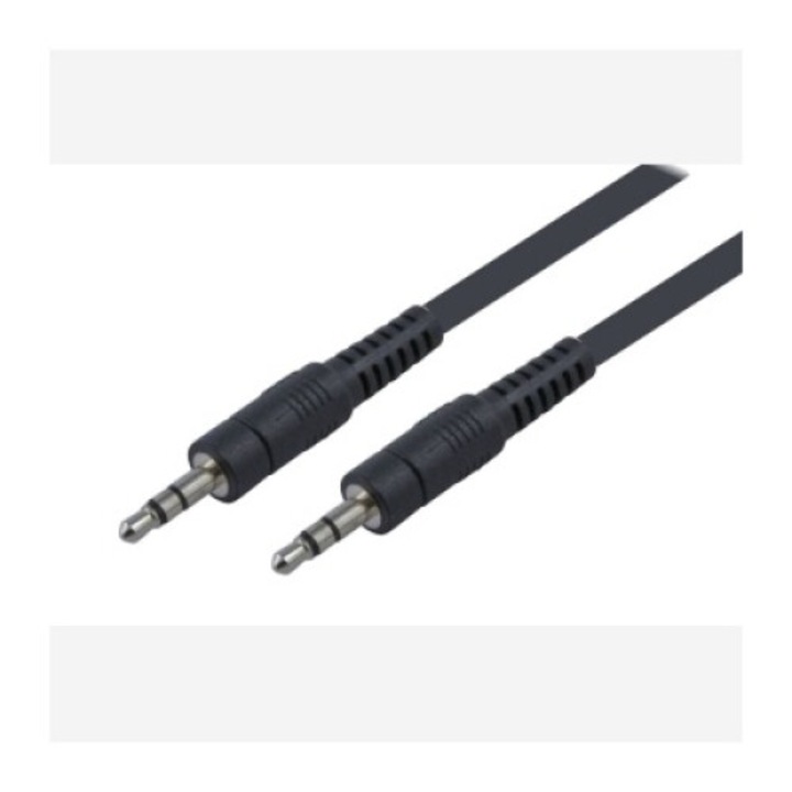 Жак стерео 3.5мм PowerTech, 5м, черен