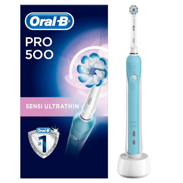 Oral-B Pro 500 Elektromos fogkefe, Sensi brush fejjel