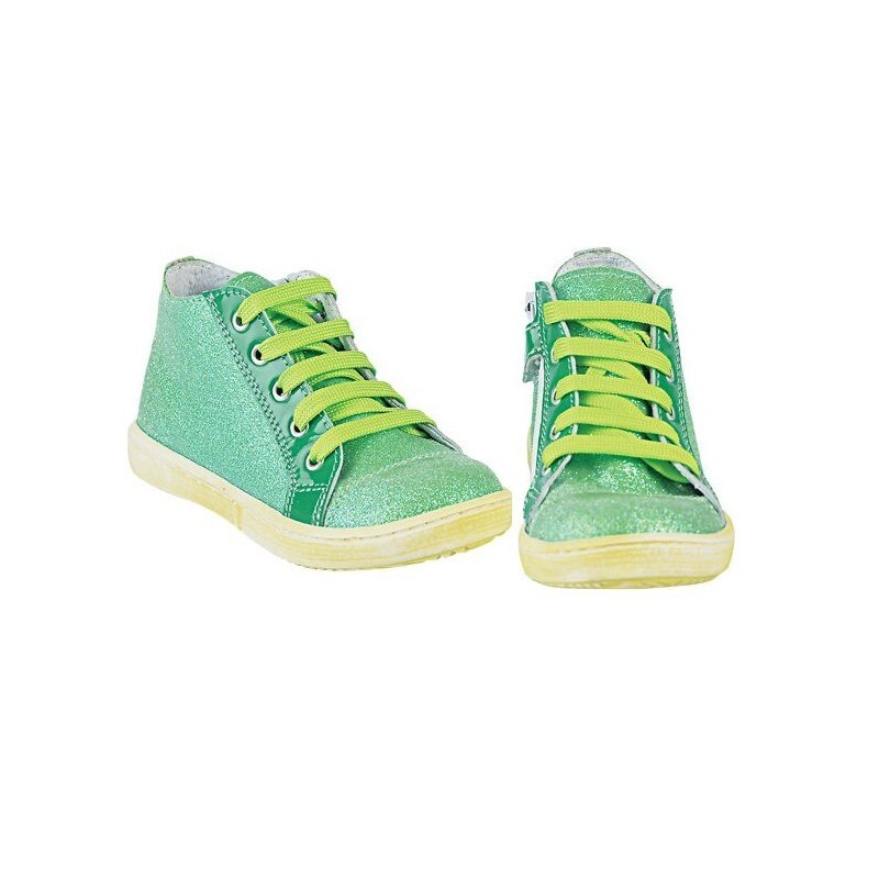 Pantofi copii piele Pj Shoes Rocky verde 21