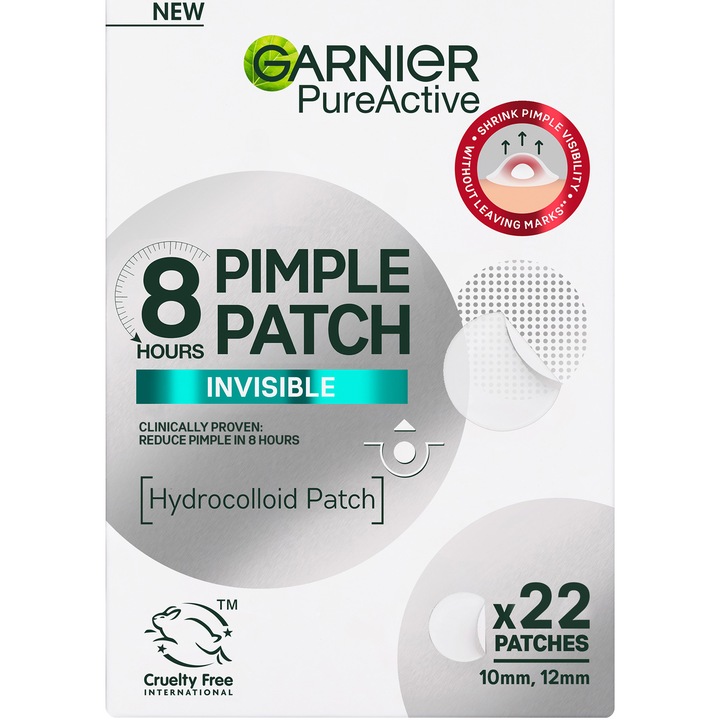 Лепенки за пъпки Garnier Pure Active, Невидими, 22 броя