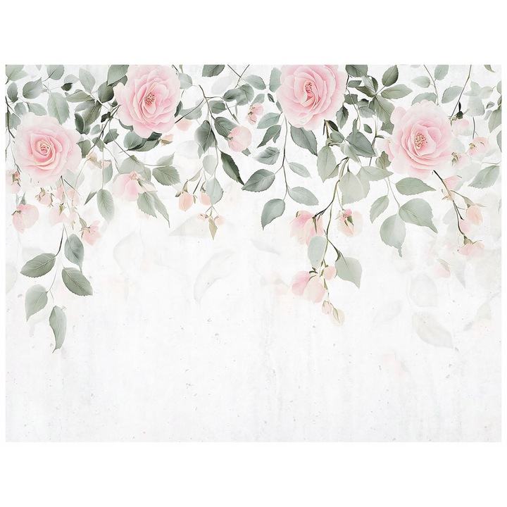 Фототапет Листа Цветя 400x280 см, Модерен тапет от нетъкан текстил, За Спалня Всекидневна, 15391VX8