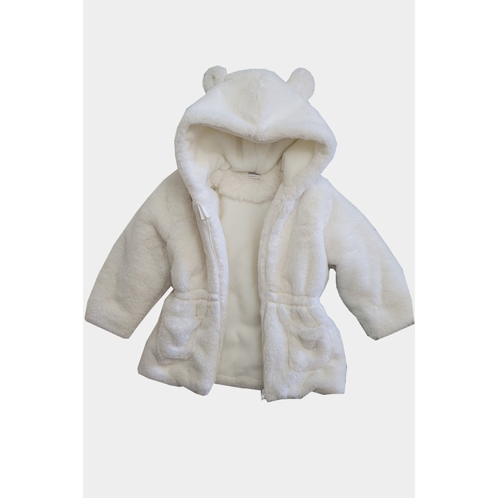 Paltonas in Blana, cu Gluga, Fetite, AV6089, Alb