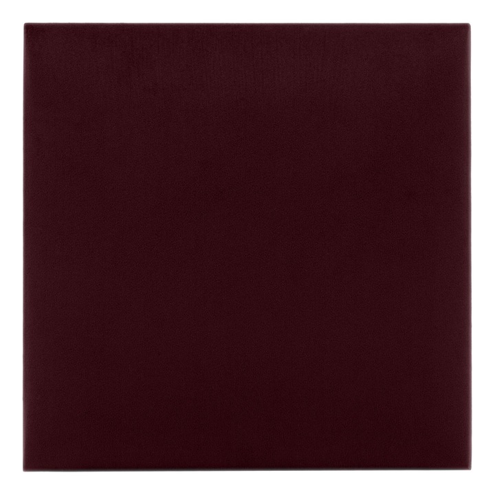 Panou tapitat pentru decorarea peretilor 3D, 40 x 40 cm Visiniu