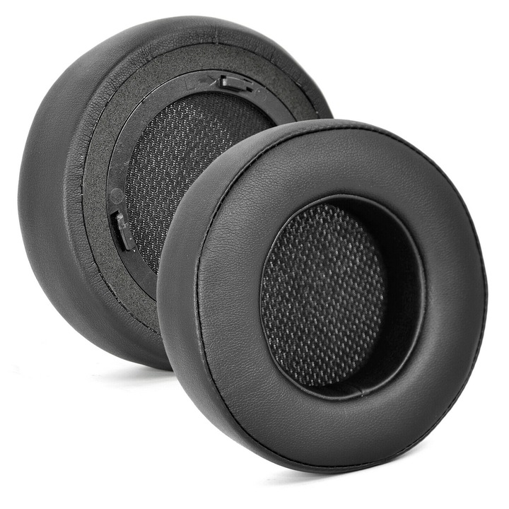 Set 2 bureti de schimb pentru casti Corsair Virtuoso RGB Wireless SE Gaming, Over-Ear - Negru, piele ecologica XL, spuma cu memorie