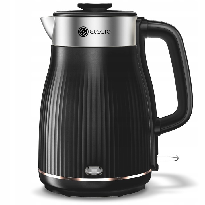 Fierbator electric, ELECTO, 2400W, Capacitate 1.8L, mentinere a temperaturii, capac cu buton, indicator luminos, protectie la supraincalzire, baza rotativa, 280x205x160 mm, Negru