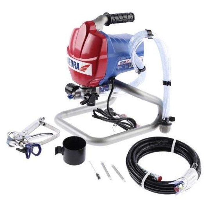 Agregat de vopsit cu pistol, Dedra DED7421, 650W, 220 bar, 7 kg, set complet