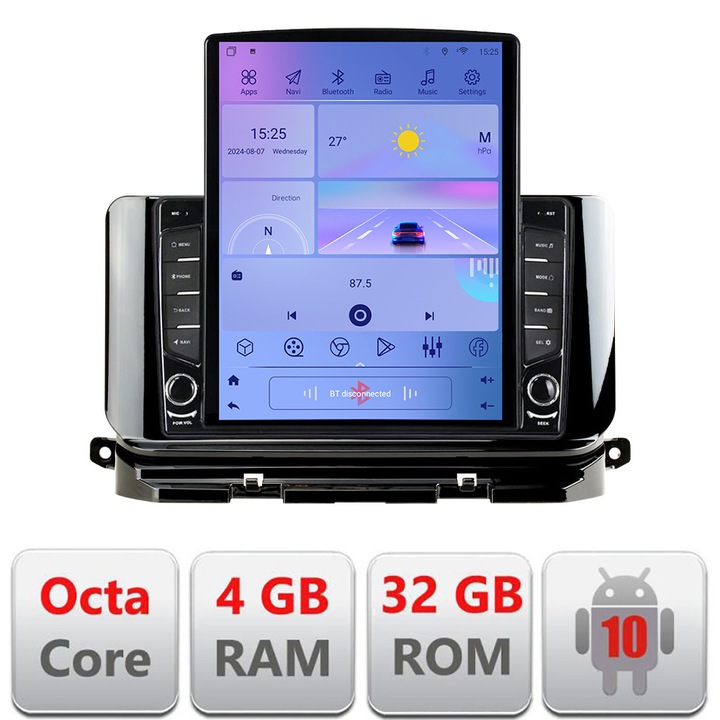 Navigatie Skoda Octavia 4 2020-2024 Android radio gps internet Octa Core 4+64 LTE KIT-octavia4+EDT-E710