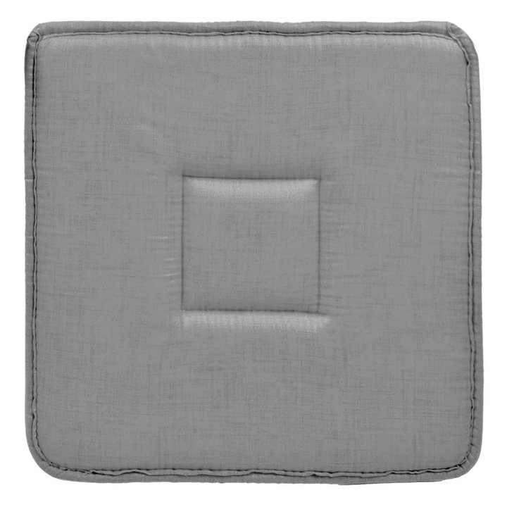 Ülőpárna, Szürke, 39x39x3 cm, Pamut és Poliészter összetétel, MYONNA IT & E- COMMERCE ®