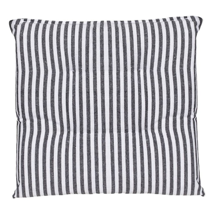 Perna cu Dungi Gri si Albe pentru Scaun 38x38cm