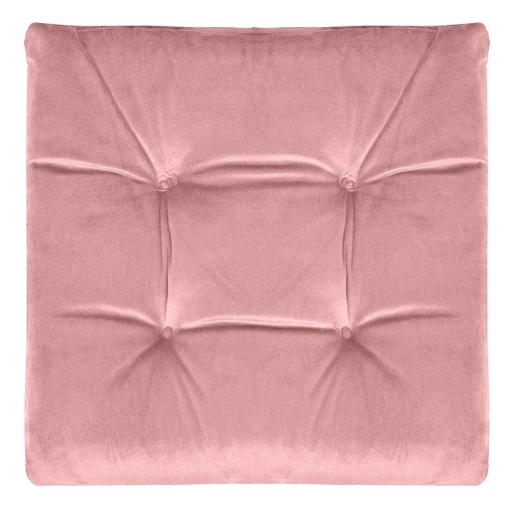 Díszpárna Székre, Bársony, 40x40cm, Rózsaszín, MYONNA IT & E- COMMERCE ®
