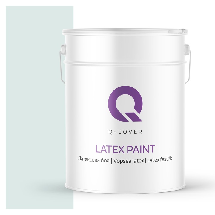 Латексова боя, Бяла с тюркоазен оттенък H1576, Мат, 10L