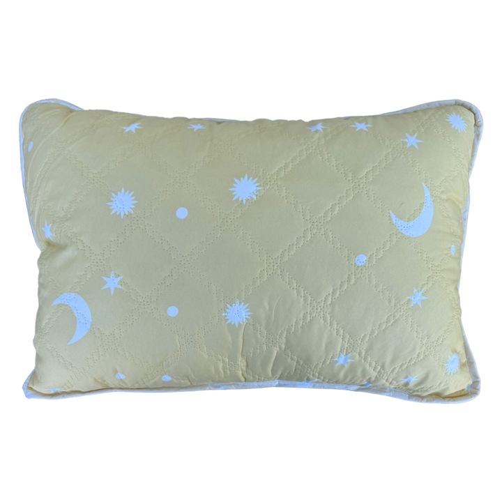 Steppelt párna Csillag és Hold mintás 50x70 cm, Sárga