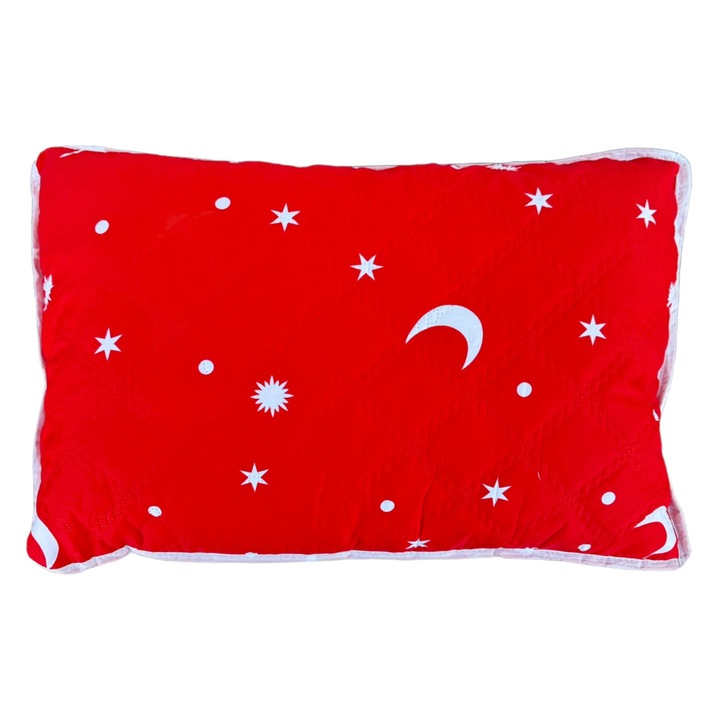 Steppelt párna Csillag és Hold mintás 50x70 cm, Piros