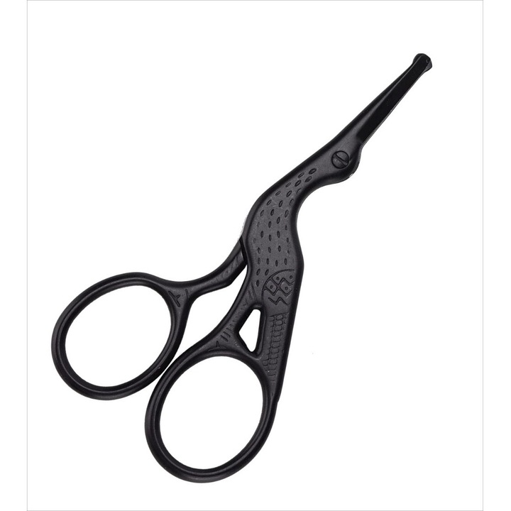 Set foarfeca pentru tuns parul din nas, Inox, Durabil, compact si portabil, confortabil de prins, versatil,95 × 45 mm, Negru, Cu un puternic simt al liniei, pentru broderie, cusut, mestesuguri DIY
