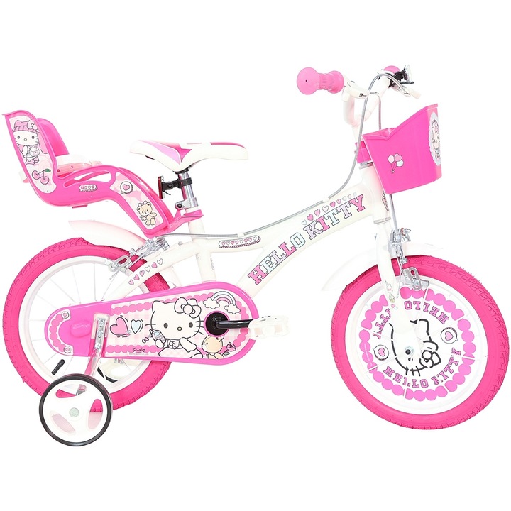 Велосипед за деца 16" - Hello Kitty на разходка DINO BIKES