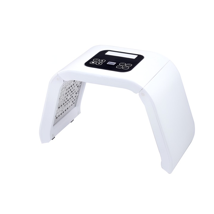 Маска за фототерапия Bell™ Beauty Device, 7-цветна, LED маска за лице за поддръжка и грижа за лицето, избелване, премахване на дълбоки бръчки, херпес зостер, дерматит, акне, бяла, 480x232x305 mm