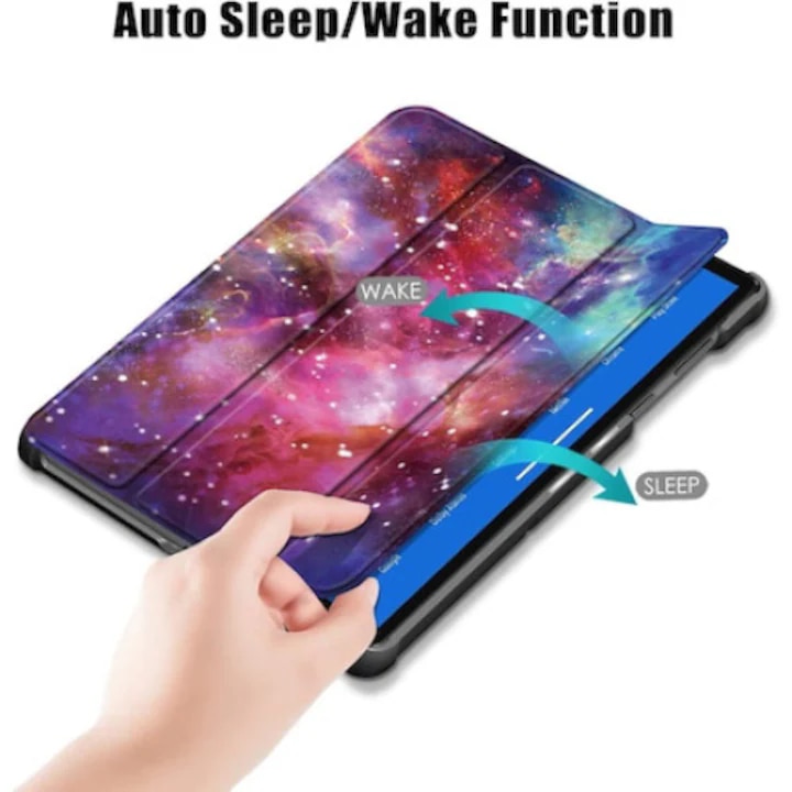 Husa de protectie pentru tableta, ultra-subtire, pentru Samsung Tab A8 10, 5 inch (2021) SM-X200 / X205 / X207, functie stand trezire pana la somn, Galaxy