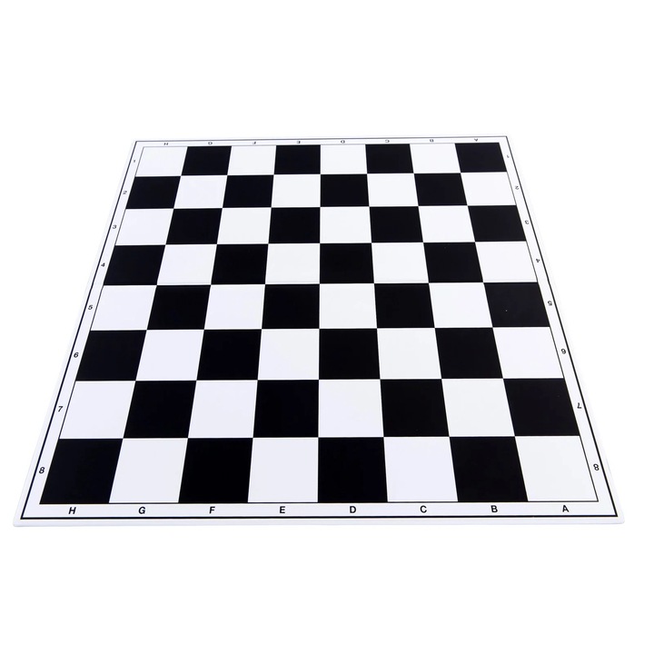 PVC összecsukható sakktábla (fekete-fehér) 57 mm