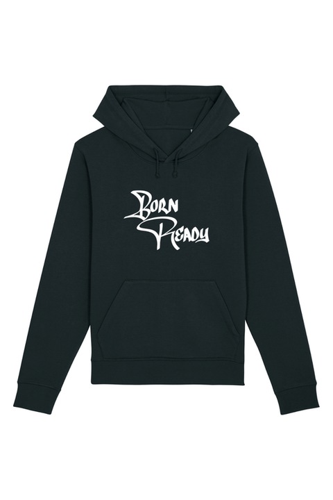 Hanorac Barbati Ronic X, 80% Bumbac - 20% Poliester, Interior French Terry, Gluga, Negru intens