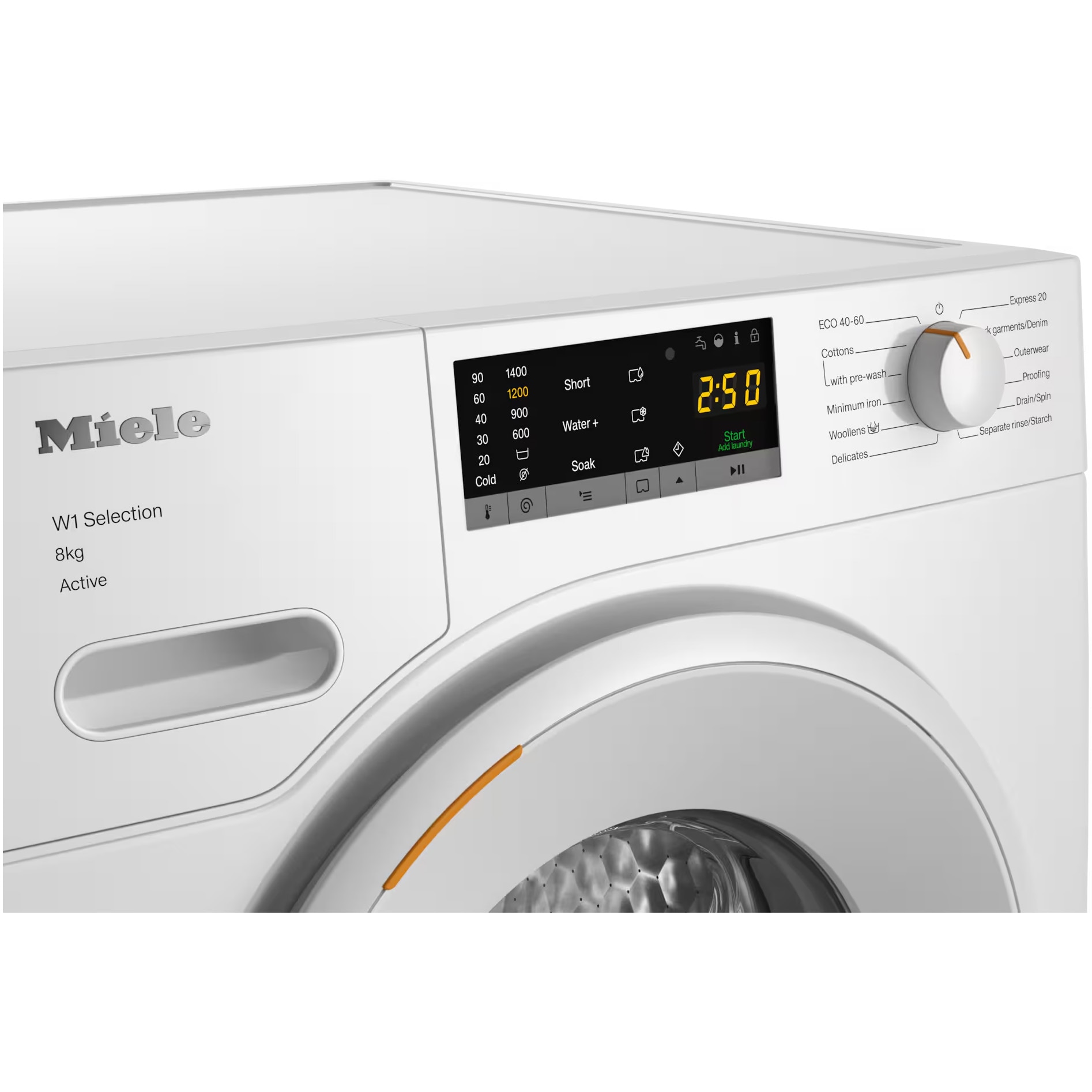 Masina de spalat rufe Miele WSA123 WCS, 8 kg , 1400 rpm, Clasa A, CapDosing, AddLoad, Alb
