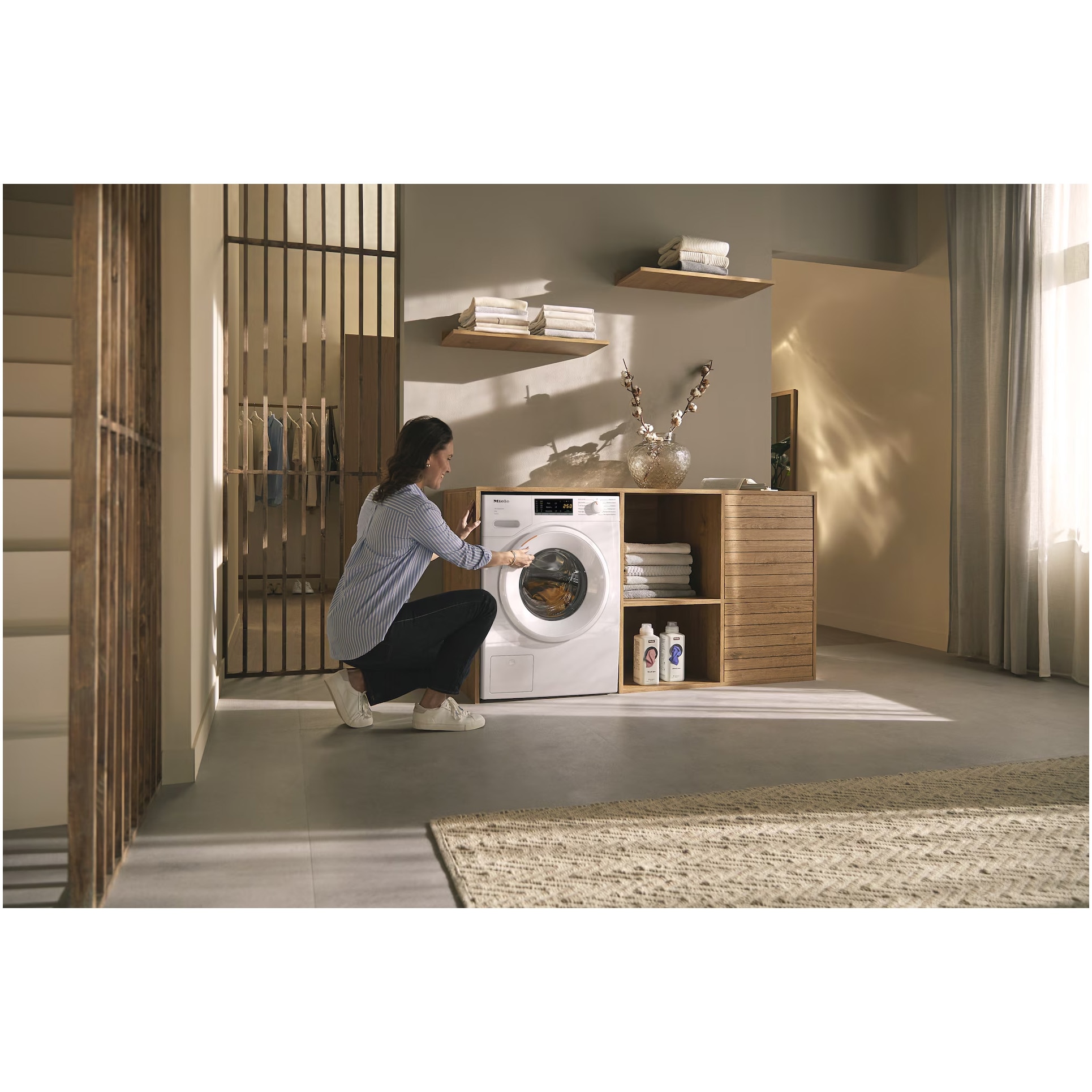 Masina de spalat rufe Miele WSA123 WCS, 8 kg , 1400 rpm, Clasa A, CapDosing, AddLoad, Alb