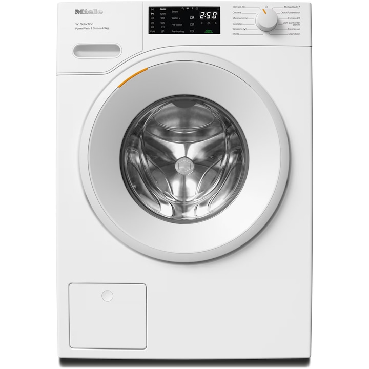 Пералня Miele WSD 383 WCS, 9 кг, 1400 об/мин, Клас A, SteamCare, QuickPowerWash, Miele@home, Бял